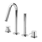 Bruma Leaf2 Bateria wannowo-natryskowa Na brzeg wanny Chrom 1679902CR