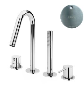 Bruma Leaf2 Bateria wannowo-natryskowa Na brzeg wanny Satinox 1679902ST