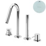 Bruma Leaf2 Bateria wannowo-natryskowa Na brzeg wanny Pure White 1679902PW