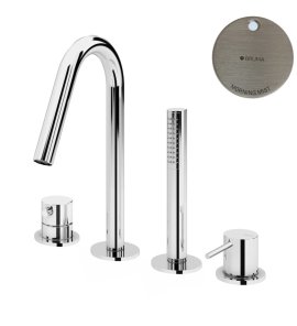 Bruma Leaf2 Bateria wannowo-natryskowa Na brzeg wanny Morning Mist 1679902MM