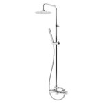 Bruma Leaf2 Bateria wannowo-natryskowa ścienna z deszczownicą Ø 300 mm Chrom 1672832CR