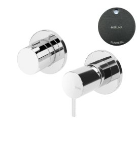 Bruma Leaf2 Bateria wannowo-natryskowa podtynkowa z 2 wyjściami Gunmetal 1673120MG