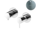 Bruma Leaf2 Bateria wannowo-natryskowa podtynkowa z 3 wyjściami Satinox 1673124ST