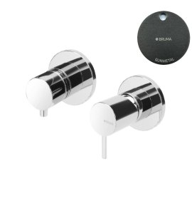 Bruma Leaf2 Bateria wannowo-natryskowa podtynkowa z 3 wyjściami Gunmetal 1673124MG