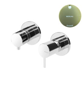 Bruma Leaf2 Bateria wannowo-natryskowa podtynkowa z 3 wyjściami Sunrise 1673124SR