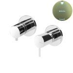 Bruma Leaf2 Bateria wannowo-natryskowa podtynkowa z 3 wyjściami Sunrise 1673124SR