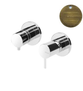 Bruma Leaf2 Bateria wannowo-natryskowa podtynkowa z 3-drożna Old Brass / Vieux Laiton 1673124LE