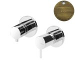 Bruma Leaf2 Bateria wannowo-natryskowa podtynkowa z 3-drożna Old Brass / Vieux Laiton 1673124LE