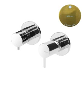 Bruma Leaf2 Bateria wannowo-natryskowa podtynkowa z 3 wyjściami Sunrise PVD 1673124PR