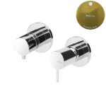 Bruma Leaf2 Bateria wannowo-natryskowa podtynkowa z 3 wyjściami Sunrise PVD 1673124PR