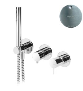 Bruma Leaf2 Bateria wannowo-natryskowa podtynkowa Satinox 1673116ST