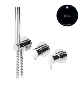 Bruma Leaf2 Bateria wannowo-natryskowa podtynkowa Night Sky 1673116NS