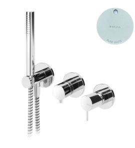 Bruma Leaf2 Bateria wannowo-natryskowa podtynkowa Pure White 1673116PW