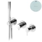 Bruma Leaf2 Bateria wannowo-natryskowa podtynkowa Pure White 1673116PW