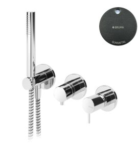 Bruma Leaf2 Bateria wannowo-natryskowa podtynkowa Gunmetal 1673116MG