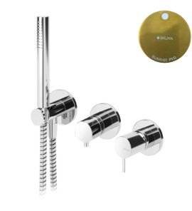 Bruma Leaf2 Bateria wannowo-natryskowa podtynkowa Sunrise PVD 1673116PR