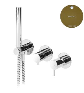 Bruma Leaf2 Bateria wannowo-natryskowa podtynkowa Gold PVD 1673116PO