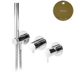 Bruma Leaf2 Bateria wannowo-natryskowa podtynkowa Gold PVD 1673116PO