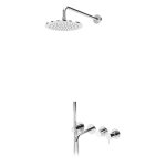 Bruma Leaf2 Bateria wannowo-natryskowa podtynkowy z deszczownicą Ø 250 mm Chrom 1672403CR