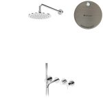 Bruma Leaf2 Bateria wannowo-natryskowa podtynkowy z deszczownicą Ø 250 mm Morning Mist 1672403MM