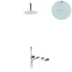 Bruma Leaf2 Bateria wannowo-natryskowa podtynkowy z deszczownicą sufitową Ø 250 mm Pure White 1672503PW