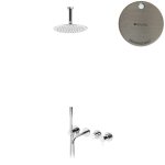 Bruma Leaf2 Bateria wannowo-natryskowa podtynkowy z deszczownicą sufitową Ø 250 mm Morning Mist 1672503MM