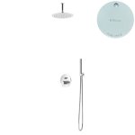 Bruma Leaf2 Zestaw natryskowa podtynkowy z deszczownicą Ø 250 mm Pure White 1675422PW