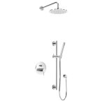 Bruma Leaf2 Zestaw natryskowa podtynkowy z deszczownicą Ø 250 mm i słuchawką na drążku Chrom 1673742CR