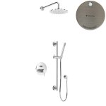 Bruma Leaf2 Zestaw natryskowa podtynkowy z deszczownicą Ø 250 mm i słuchawką na drążku Morning Mist 1673742MM