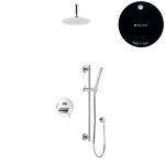 Bruma Leaf2 Zestaw natryskowa podtynkowy z deszczownicą sufitową Ø 250 mm i słuchawką na drążku Night Sky 1673746NS