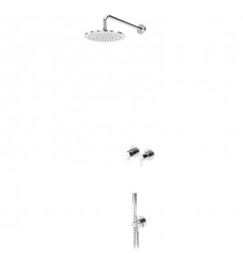 ----Bruma Leaf2 Zestaw prysznicowy podtynkowy z deszczownicą ścienną Ø 300 mm ze słuchawką Chrom 1677532CR