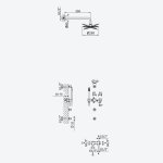 Bruma Leaf2 Zestaw prysznicowy podtynkowy z deszczownicą ścienną Ø 250 mm i 3 dysze podtynkowe Sunset 1673635SS