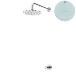 Bruma Leaf2 Zestaw prysznicowy podtynkowy z deszczownicą ścienna Ø 250 mm Pure White 1677022PW