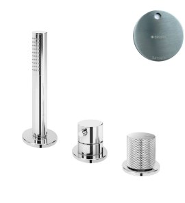 Bruma Leaf3 Bateria natryskowa stojąca z zestawem prysznicowym Satinox 1673000ST