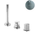 Bruma Leaf3 Bateria natryskowa stojąca z zestawem prysznicowym Satinox 1673000ST