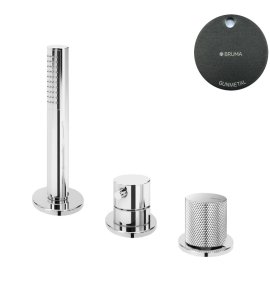 Bruma Leaf3 Bateria natryskowa stojąca z zestawem prysznicowym Gunmetal 1673000MG