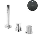 Bruma Leaf3 Bateria natryskowa stojąca z zestawem prysznicowym Gunmetal 1673000MG