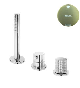 Bruma Leaf3 Bateria natryskowa stojąca z zestawem prysznicowym Sunrise 1673000SR