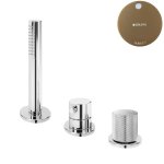 Bruma Leaf3 Bateria natryskowa stojąca z zestawem prysznicowym Sunset 1673000SS