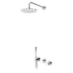 Bruma Leaf3 Bateria natryskowa podtynkowa z deszczownicą Ø 300 mm i zestawem natryskowym Chrom 1673623CR