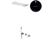 Bruma Leaf3 Bateria natryskowa podtynkowy z deszczownicą ścienną Night Sky 1673632NS