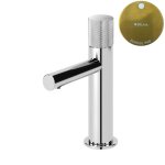 Bruma Leaf3 Bateria umywalkowa jednootworowa bez korka Sunrise PVD 1670009PR