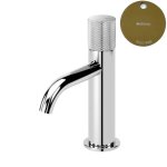 Bruma Leaf3 Bateria umywalkowa jednootworowa bez korka Gold PVD 1670013PO