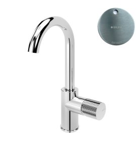 Bruma Leaf3 Bateria umywalkowa jednootworowa bez korka Satinox 1670015ST