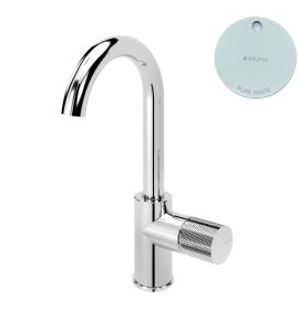 Bruma Leaf3 Bateria umywalkowa jednootworowa bez korka Pure White 1670015PW