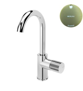 Bruma Leaf3 Bateria umywalkowa jednootworowa bez korka Sunrise 1670015SR