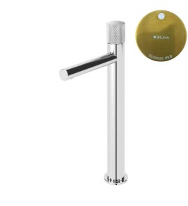 Bruma Leaf3 Bateria umywalkowa jednootworowa bez korka Sunrise PVD 1670018PR