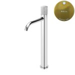 Bruma Leaf3 Bateria umywalkowa jednootworowa bez korka Sunrise PVD 1670022PR