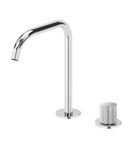 Bruma Leaf3 Bateria umywalkowa 2-otworowa bez korka, montowana na blacie Chrom 1670026CR