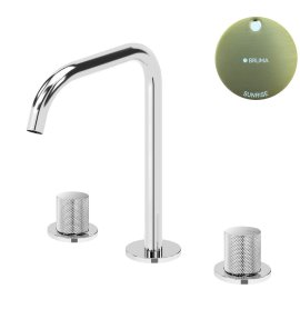 Bruma Leaf3 Bateria umywalkowa 3-otworowa bez korka, montowana na blacie Sunrise 1670030SR